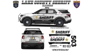 1/24 Scale Lake County Il Sheriff2022 Motormax Ford Explorer Waterslide Decals - Picture 1 of 1