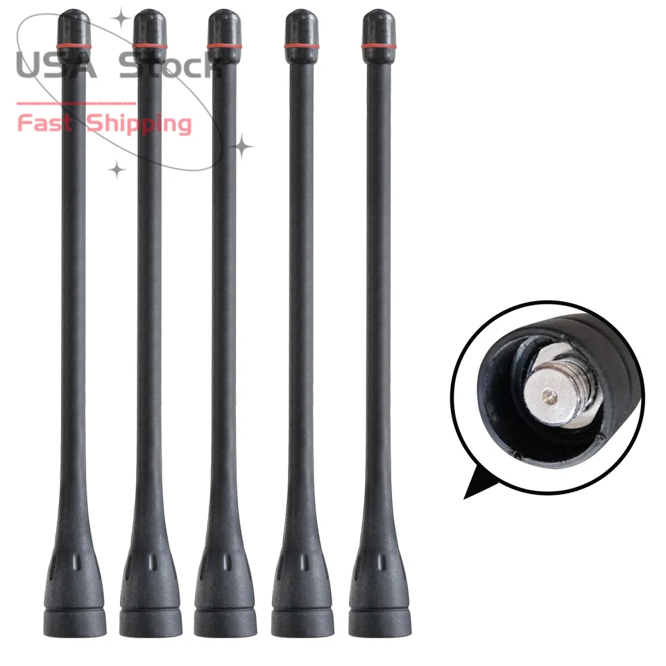 5x UHF 6.2 FA-SC57U Antenna For IC-F4010 IC-F4011 IC-F4020 IC-F4021 IC-F4022 - Image 1 of 1