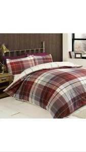 Lomond Einzel-Bettwäscheset 100 % gebürstete Baumwolle Flanell rot GÜNSTIGSTES AUF EBAY  - Bild 1 von 1