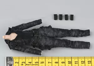 1/12 weibliche Soldaten schwarz getarnt weiblich Soldat Villa Körper Covera Spielzeug - Bild 1 von 4