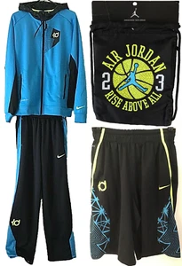 KD Nike Therma-Fit Blue Black Volt Men's M Hoodie Pants Shorts Jordan Bag Lot: 4 - Picture 1 of 22