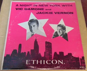 33RPM Ethicon c1965 Vic Damone and Jackie Vernon - A Night in New York, E E+ E - Picture 1 of 6