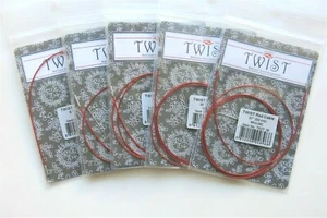 Set of 5 ALL SIZE- MINI Chiaogoo interchangeable Red cables 8"+14"+22"+30"+37" - Picture 1 of 2