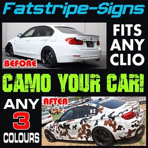 para adaptarse a RENAULT CLIO MK4 CAMUFLAJE GRÁFICOS RAYAS CALCOMANÍAS 1.2 1.5 D SPORT RS - Imagen 1 de 2