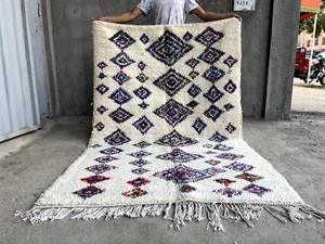Handmade Wool Rug, berber Moroccan rug, Azilal Hand knotted Tribal moroccan rug - Picture 1 of 7