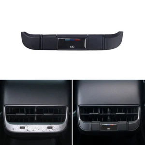 Car Interior Rear Armrest USB Port Cover Cap fit For Tesla Model 3 2017-2020 - Picture 1 of 7