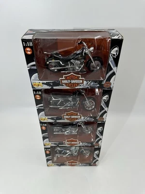 4 Maisto 1:18 Harley Davidson Motorcycles Series 2 1998 New Set MISSING 2 IN SET - Image 1 of 4