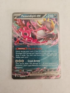 Juego de cartas coleccionables Pokémon Fezandipiti Ex 038/064 fábula cubierta - Imagen 1 de 2