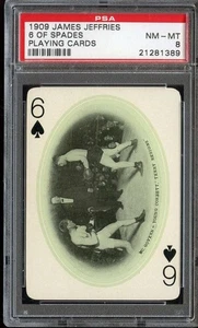 1909 JAMES JEFFRIES 6 OF SPADES PSA 8 *DS14844 - Picture 1 of 2