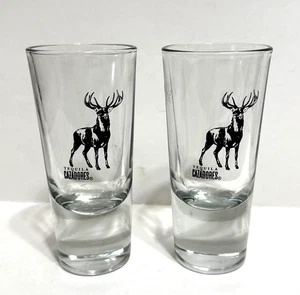 Cazadores Tequila Large Shooter Glass 5.5 Tall 3 oz Stag Logo Set of 2 - Picture 1 of 10