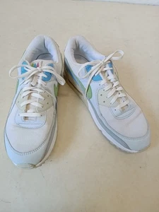 Nike Air Max 90 White Chlorophyll University Blue Trainers Size 13 UK - Picture 1 of 16