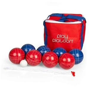 Boccia Kugel Set 84mm/90mm/100mm mit 8 Premium Boccia 90mm - rot, weiß & blau - Bild 1 von 8