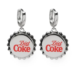 Diet Coke Bottle Cap Dangle Earrings - Picture 1 of 3