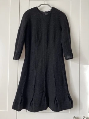 Black Carven Wool Blend Skater Style Long Sleeve Dress Size UK 12 RRP: £900+ - Image 1 of 4