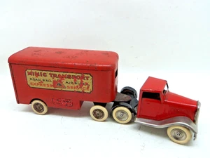 TRIANG MINIC 30M ARTICULATED PANTECHNICON, PRE WAR TRAILER, WORKING , GOOD MODEL - Picture 1 of 7