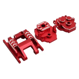 (Red)Gearbox Housing And Base Set Aluminum Alloy Low Noise RC Gearbox Case DM - Picture 1 of 12