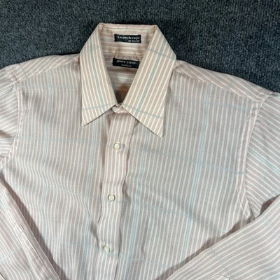 Camisa Boutique Pierre Cardin Años 70 Vintage Rosa Rayas Disco Cuello Daga 15 Foto 1 de 4