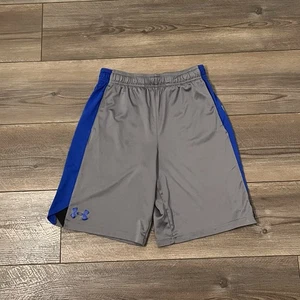 Under Armour Boys Loose Athletic Shorts Gray/Blue Size YMD - Picture 1 of 8