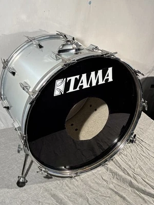 Винтажный 1983 Tama Imperialstar 16 «X 22» басовый барабан металлический белый MIJ - Изображение 1 из 4