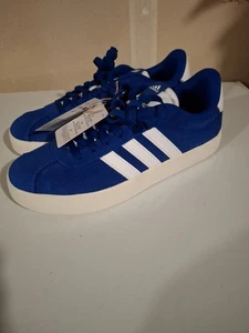 Adidas VL Court 3.0 IF4458 Men's Blue Suede Low Top Sportswear Shoes Size 9.5 - Picture 1 of 7
