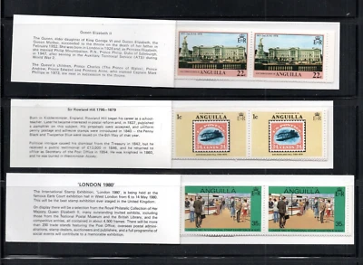 Stamps Anguilla, lot of 3 booklets MNH - Image 1 of 2