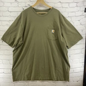 Carhartt Pocket Tee Mens Sz 2XLT Olive Green FLAW - Picture 1 of 9