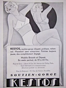 PUBLICITÉ DE PRESSE 1932 KESTOS LE SOUTIEN-GORGE ÉLÉGANT- LIBRON & Cie - Imagen 1 de 1