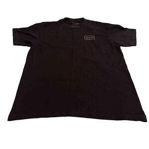 Brixton Shirt Mens Large Black Cotton Crew Short Sleeve Logo Standard Adult
