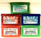 Lot 5  Gameboy Advance Pokemon Emerald Ruby Sapphire Fire Red Leaf Green Gba Jp