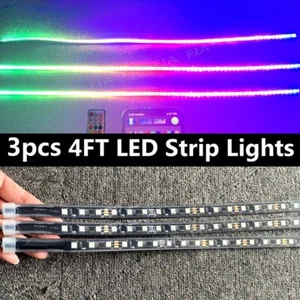 3pcs 4FT Chasing LED Strip Lights For Polaris Slingshot Spyder Lights APP+Remote - Picture 1 of 12