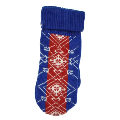 NCAA Kansas Jayhawks L266W Jacquard Nordic Pattern Winter One Size Gloves Mitten Cover