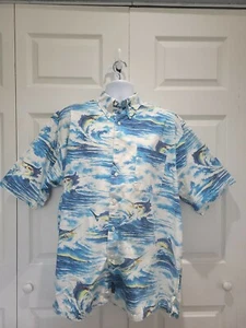 Camisa con botones Nautica talla XL barco de pesca marlín hawaiano playa - Imagen 1 de 10