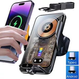 66W Fast Wireless Car Charger Automatic Clamping Mount Air Vent Phone Holder - Picture 1 of 22