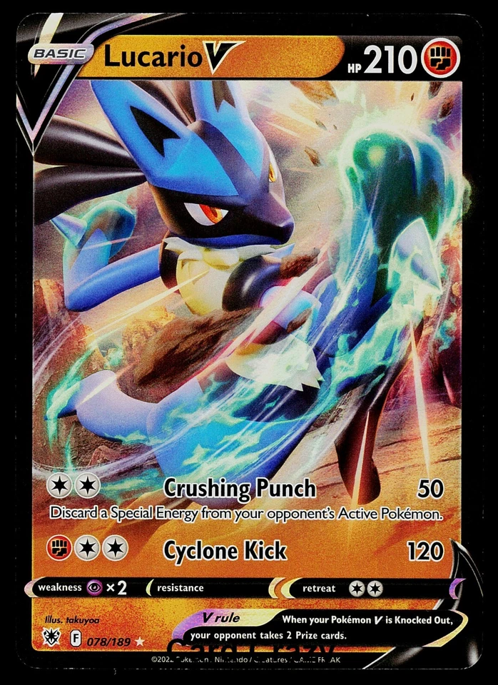Lucario V 078/189 - Astral Radiance - Ultra Rare Pokemon Card - Near Mint (NM) - Image 1 of 1