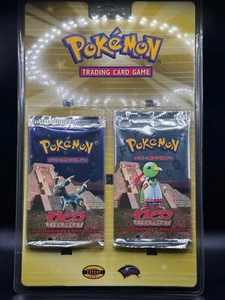 Pokemon Neo Discovery 2001 Doppio Blister 2 Booster Pack Sigillati - Foto 1 di 2