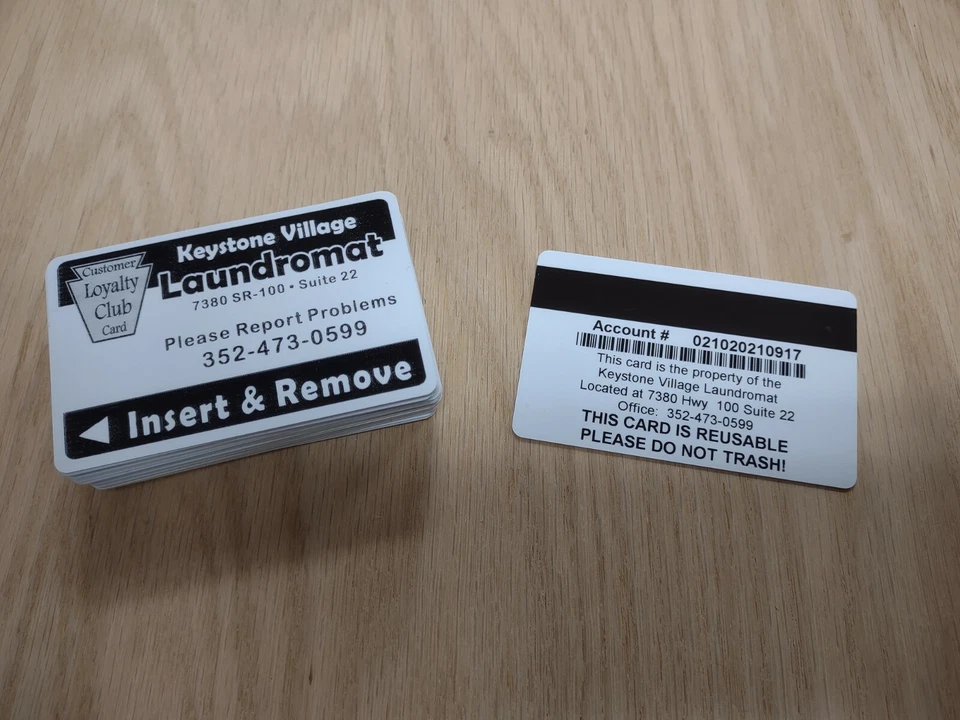 Dexter Easy Card. 500 Cards. Part # 9151-001-004. Laundromat Laundry Cards.