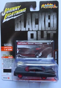 Johnny Lightning Blacked Out 1959 Cadillac Eldorado Convertible 1/64 Diecast - Picture 1 of 1