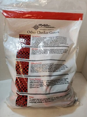 Multiflex 3in Jumbo 3 n 1 Checkers Tic Tac Toe Cloth Board Game Reversible USA - Image 1 of 4