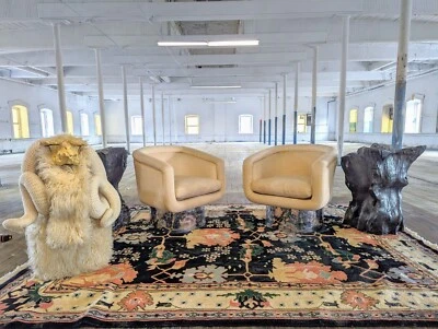 PAR de sillas de barril giratorias - Leon Rosen For Pace Mid Century modernas mcm pomo Foto 1 de 4