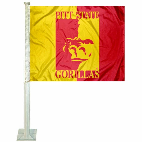 Pittsburg State Gorillas Car Auto Window Flag Cover