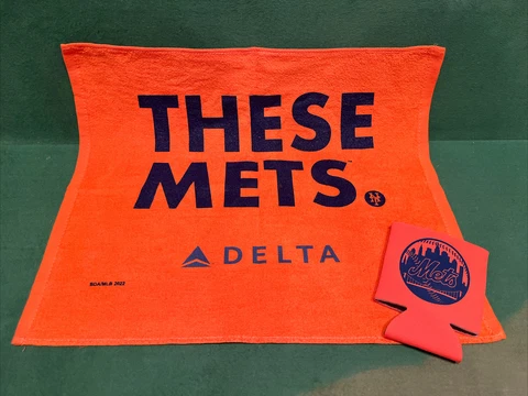 New York “These Mets” 2022 SGA Rally Towel Postseason Playoffs Wild Card +Koozie Cover