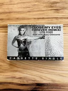Lita Ford Ozzy Osbourne Close My Eyes Forever 1989 Cassette Single FREE SHIPPING - Picture 1 of 2