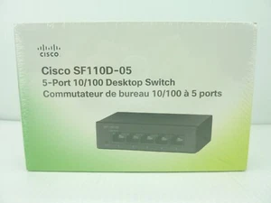 Nuevo conmutador de escritorio Cisco SF110D-05 5 puertos 10/100 - Imagen 1 de 4