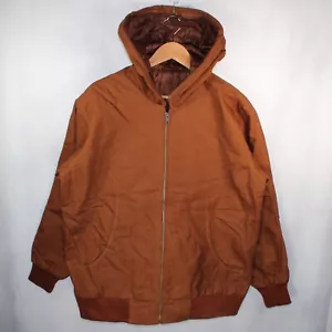 Canvas Active Kapuzenjacke Herren groß braun Arbeitskleidung Taschen Utility USA - Bild 1 von 12