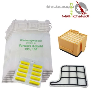 6 bolsas de polvo + juego de filtros adecuado (Vorwerk Kobold VK135 /VK136 con EB 351.360) - Imagen 1 de 1