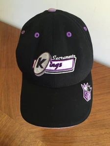 Sacramento Kings Basketball Black YOUTH New Era Adjustable Baseball Cap - Picture 1 of 11
