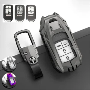 Metal Car Key Fob Case Cover Shell For Honda Civic HRV CRV Accord Pilot Odyssey - Picture 1 of 22