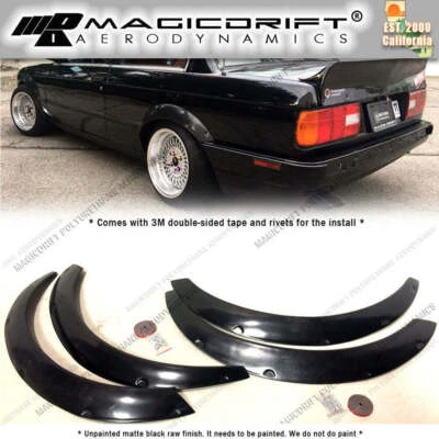 MDP Style PU Fender Flares Front Rear Kit For 1984-1992 BMW 3 Series E30 Coupe Foto 1 de 4