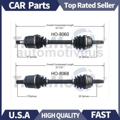 Eje articulado CV delantero izquierdo derecho 2X TrakMotive para Acura Integra 1986 1987 Foto 1 de 3