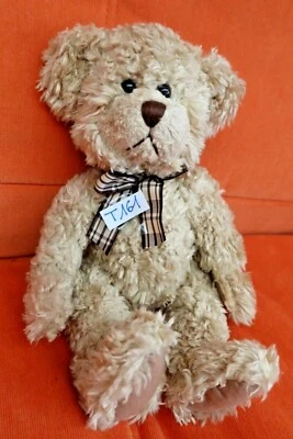 Peluche n°T161: Ours Tenny Son / RUSS  avec noeud à carreaux 30cm - Photo 1/4